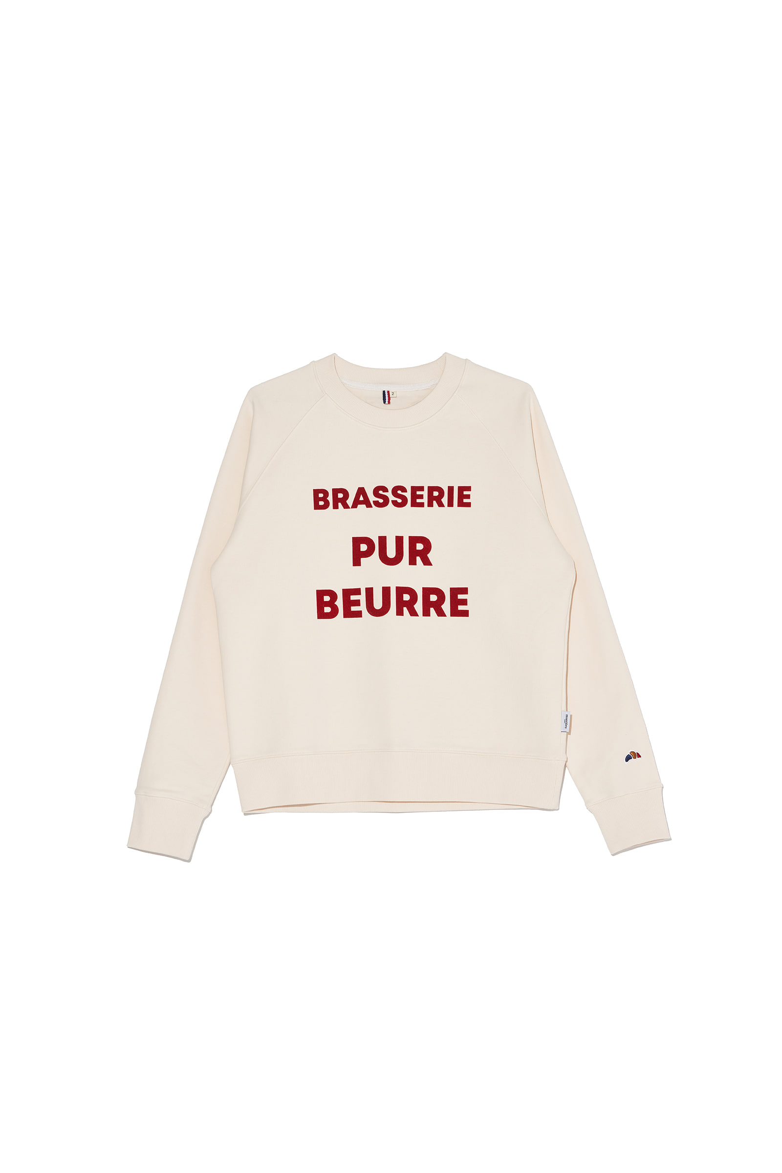 ep.6 BRASSERIE PUR BEURRE lettering sweatshirts (Ivory)