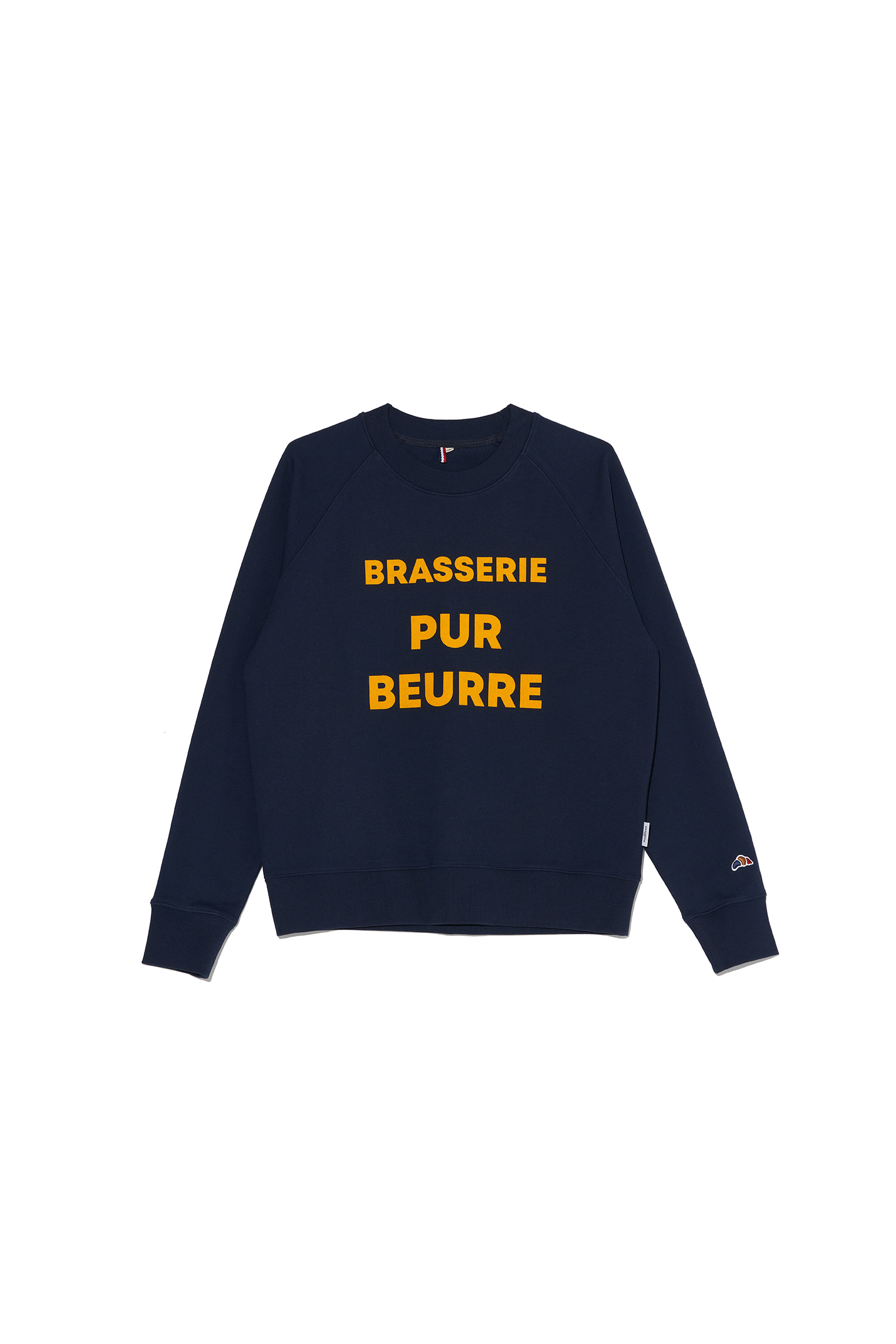 ep.6 BRASSERIE PUR BEURRE lettering sweatshirts (Navy)
