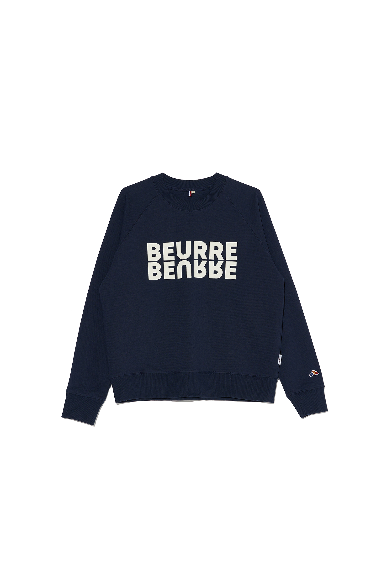 ep.6 BEURRE Decalcomanie sweatshirt (Navy)