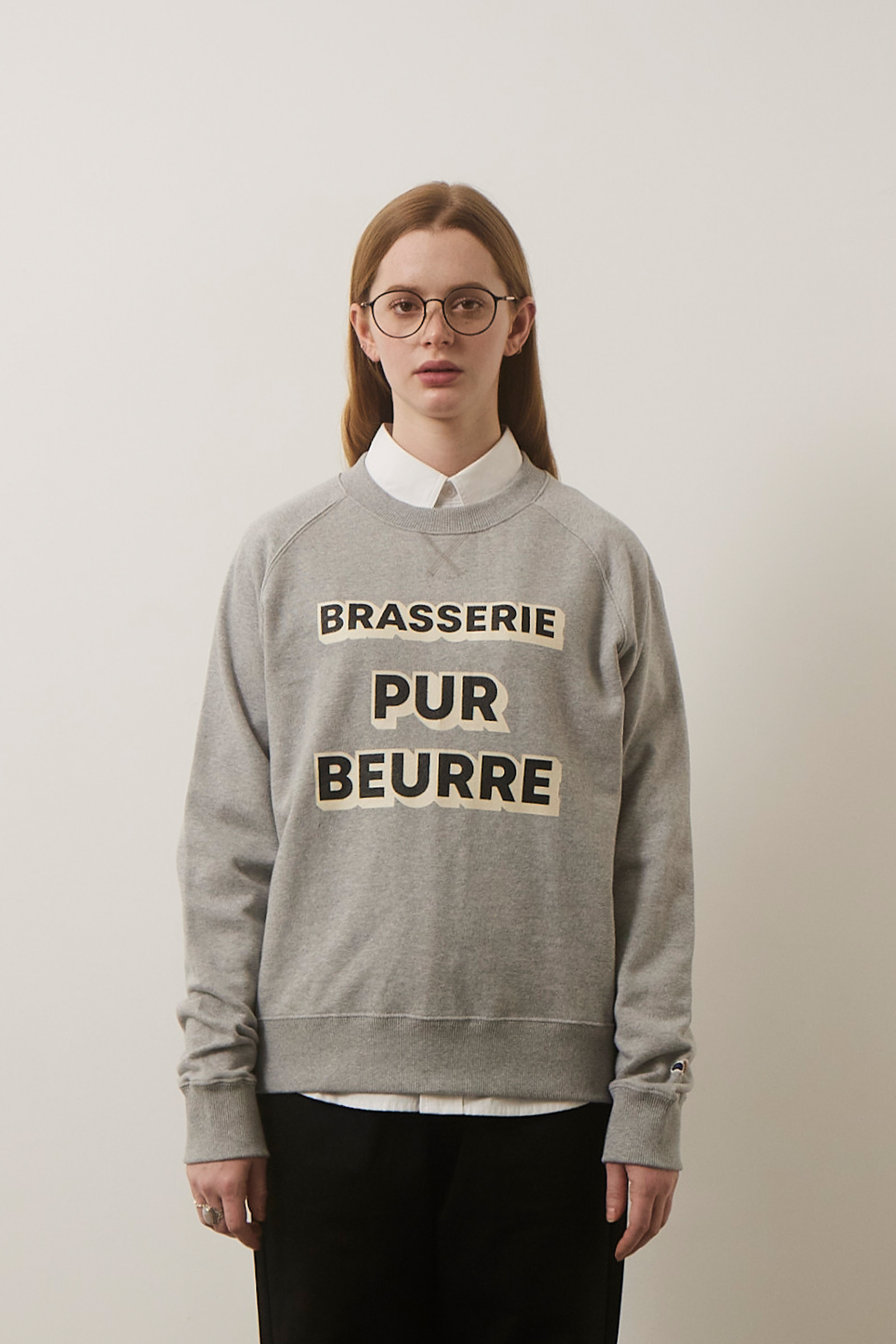 ep.5 Brasserie Pur Beurre patched Sweatshirts (Black&amp;Ivory)