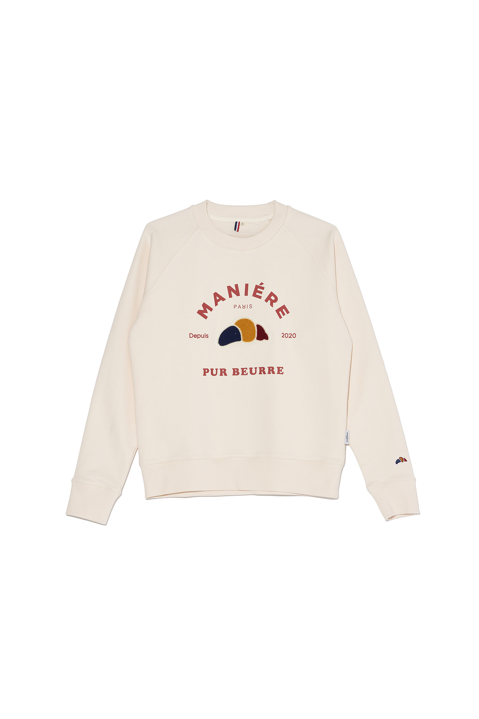 ep.6 Croissant patch sweatshirts (Ivory)